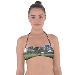 Columbus Commons In Late May  Halter Bandeau Bikini Top by Riverwoman