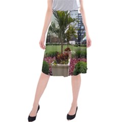 Columbus Commons In Late May  Midi Beach Skirt by Riverwoman