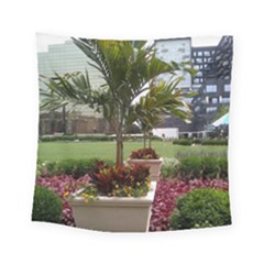 Columbus Commons In Late May  Square Tapestry (small) by Riverwoman