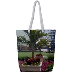 Columbus Commons In Late May  Full Print Rope Handle Tote (small) by Riverwoman