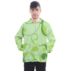 Floral Decoration Flowers Design Men s Half Zip Pullover