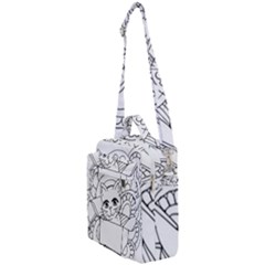 Cute Cat Coloring Page Design Crossbody Day Bag