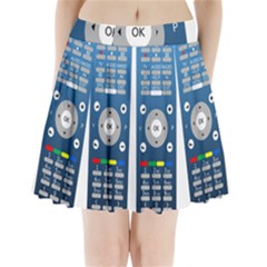 Remote Control Receiver Vcr Control Pleated Mini Skirt by Wegoenart