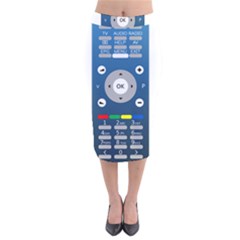 Remote Control Receiver Vcr Control Velvet Midi Pencil Skirt by Wegoenart