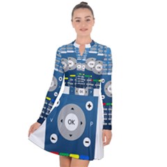 Remote Control Receiver Vcr Control Long Sleeve Panel Dress