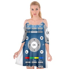 Remote Control Receiver Vcr Control Cutout Spaghetti Strap Chiffon Dress by Wegoenart