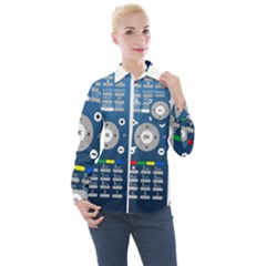 Remote Control Receiver Vcr Control Women s Long Sleeve Pocket Shirt