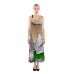 Paint Color Brush Painter Bucket Sleeveless Maxi Dress by Wegoenart