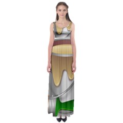 Paint Color Brush Painter Bucket Empire Waist Maxi Dress by Wegoenart