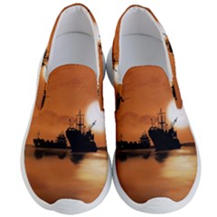 Digital Art Artwork Ship Boats Sea Men s Lightweight Slip Ons by Wegoenart