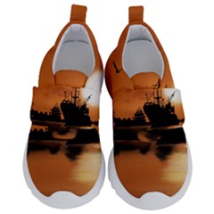 Digital Art Artwork Ship Boats Sea Kids  Velcro No Lace Shoes by Wegoenart