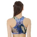 Blue Wildflowers Sports Bra with Border View2