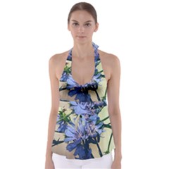 Blue Wildflowers Babydoll Tankini Top by bloomingvinedesign