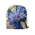 Blue Wildflowers Drawstring Pouch (XL) View2