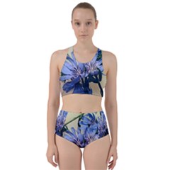 Blue Wildflowers Racer Back Bikini Set by bloomingvinedesign