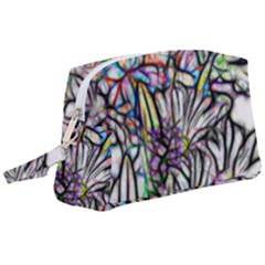 Mixed Flowers Wristlet Pouch Bag (large) by bloomingvinedesign