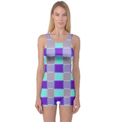 Thepurplesquare One Piece Boyleg Swimsuit by designsbyamerianna