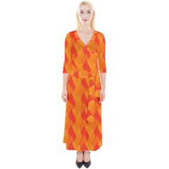 Velma Inspired Quarter Sleeve Wrap Maxi Dress by designsbyamerianna