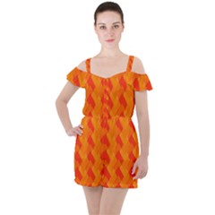 Velma Inspired Ruffle Cut Out Chiffon Playsuit by designsbyamerianna