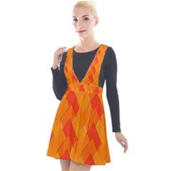 Velma Inspired Plunge Pinafore Velour Dress by designsbyamerianna