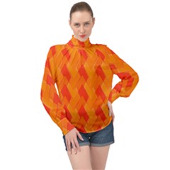 Velma Inspired High Neck Long Sleeve Chiffon Top