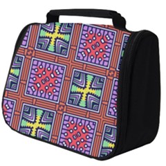 Shapes In Squares Pattern                       Full Print Travel Pouch (big) by LalyLauraFLM