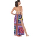 Shapes in squares pattern                     Maxi Chiffon Tie-Up Sarong View2