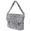 Flowers Mandala Hand Drawing Buckle Messenger Bag View2