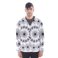 Flowers Mandala Hand Drawing Men s Hooded Windbreaker by Wegoenart