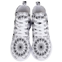 Flowers Mandala Hand Drawing Women s Lightweight High Top Sneakers by Wegoenart