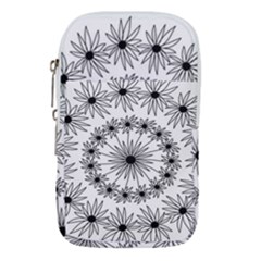 Flowers Mandala Hand Drawing Waist Pouch (large)