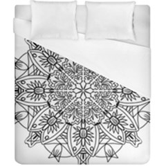 Drawing Pencil Pattern Mandala Duvet Cover (california King Size) by Wegoenart