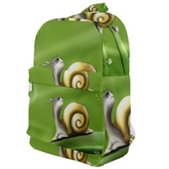 Snail Drops Rain Drawing Green Classic Backpack by Wegoenart