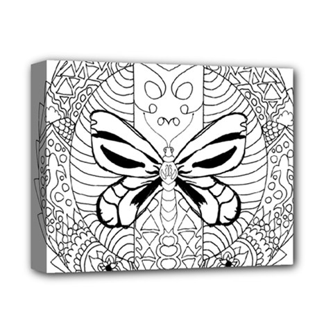 Mandala Butterfly Insect Deluxe Canvas 14  X 11  (stretched) by Wegoenart