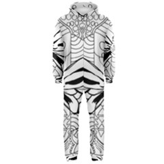 Mandala Butterfly Insect Hooded Jumpsuit (men)  by Wegoenart