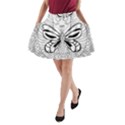 Mandala Butterfly Insect A-Line Pocket Skirt View1