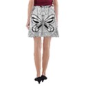 Mandala Butterfly Insect A-Line Pocket Skirt View2