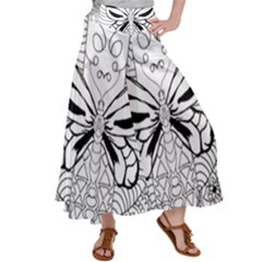 Mandala Butterfly Insect Satin Palazzo Pants by Wegoenart