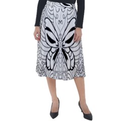 Mandala Butterfly Insect Classic Velour Midi Skirt  by Wegoenart