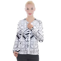 Mandala Butterfly Insect Casual Zip Up Jacket by Wegoenart