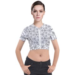 Pattern Design Pretty Cool Art Short Sleeve Cropped Jacket by Wegoenart