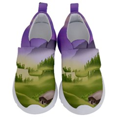 Digital Art Painting Landscape Kids  Velcro No Lace Shoes by Wegoenart