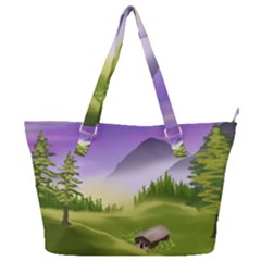 Digital Art Painting Landscape Full Print Shoulder Bag by Wegoenart