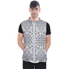 Mandala Drawing Unique Art Pattern Men s Puffer Vest