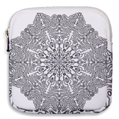 Mandala Drawing Unique Art Pattern Mini Square Pouch by Wegoenart