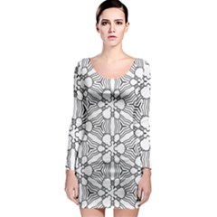 Pattern Design Pretty Cool Art Long Sleeve Bodycon Dress by Wegoenart