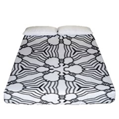 Pattern Design Pretty Cool Art Fitted Sheet (queen Size) by Wegoenart