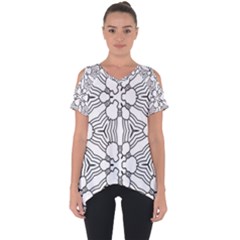 Pattern Design Pretty Cool Art Cut Out Side Drop Tee by Wegoenart