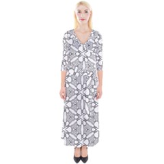 Pattern Design Pretty Cool Art Quarter Sleeve Wrap Maxi Dress by Wegoenart