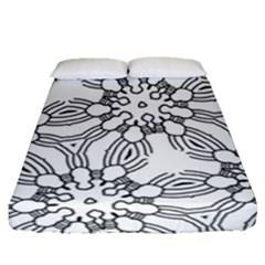 Pattern Design Pretty Cool Art Fitted Sheet (queen Size) by Wegoenart